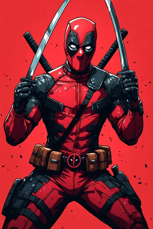 Fond d'écran Deadpool Double Katana Action