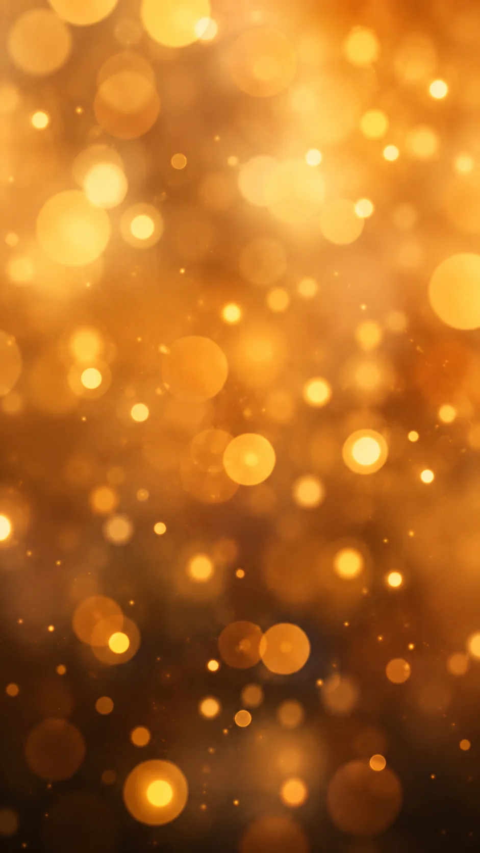 Warm Gold Bokeh Lights HD Background