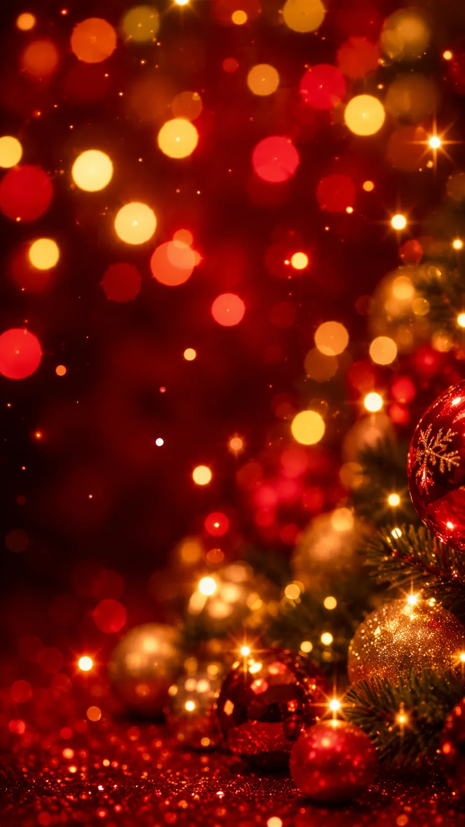 Christmas Bokeh Warm Background