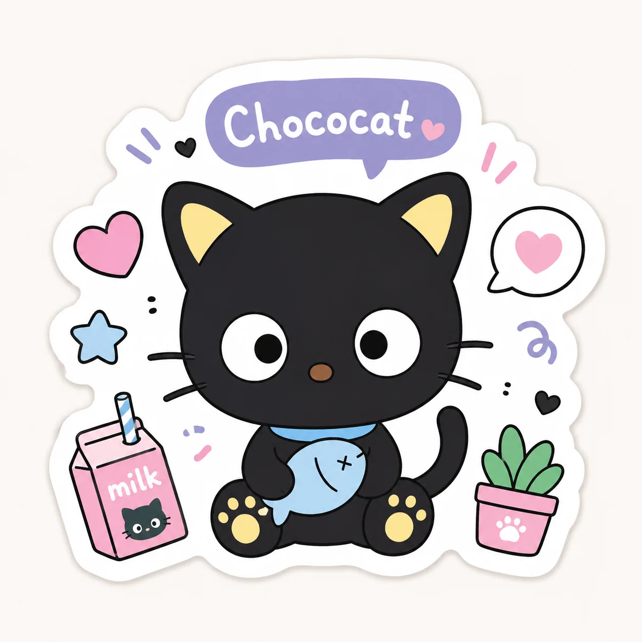 Cute Chococat Sticker Clipart