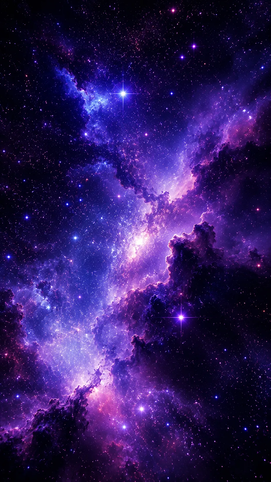 Deep Space Purple Galaxy iPhone Wallpaper