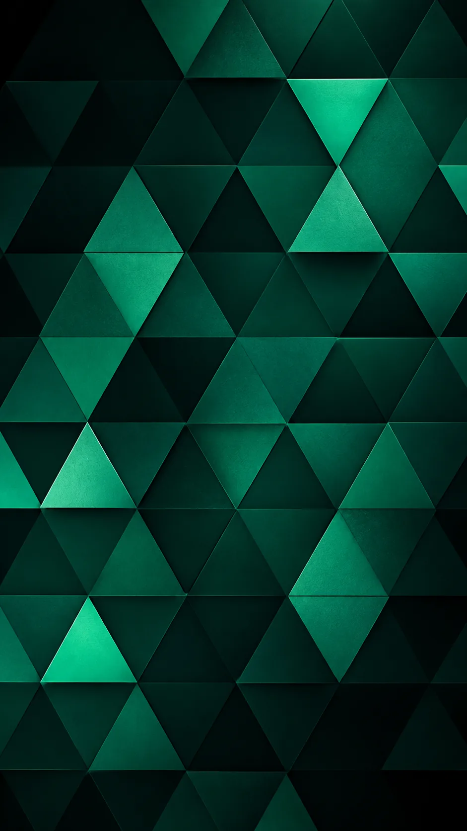 Background Pola Segitiga Hijau Geometris