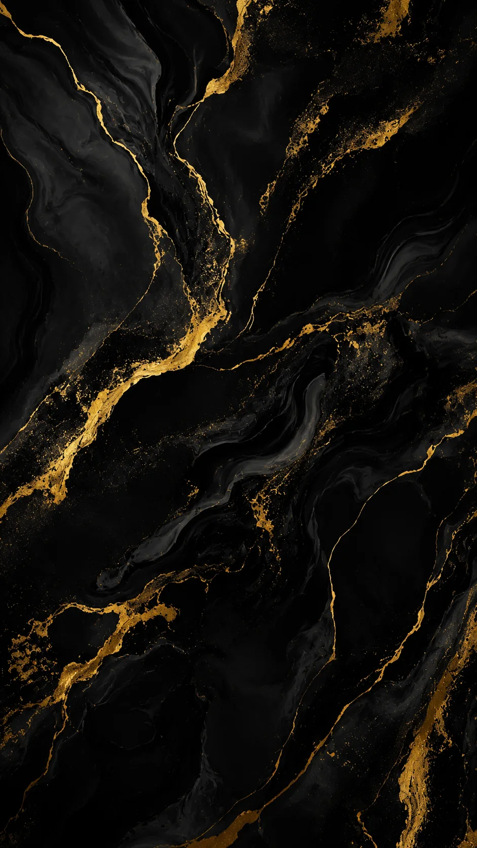 Luxury Black Marble Gold Veining Background