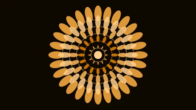Amber Earth mandala background — free HD amber earth color wallpaper 1920x1080
