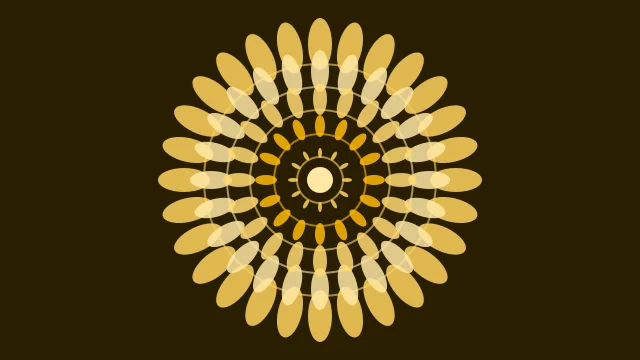 Amber Flame mandala background — free HD amber flame color wallpaper 1920x1080