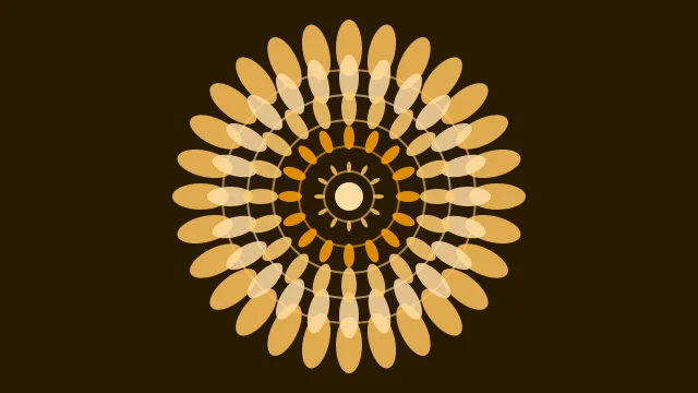 Amber Glow mandala background — free HD amber glow color wallpaper 1920x1080