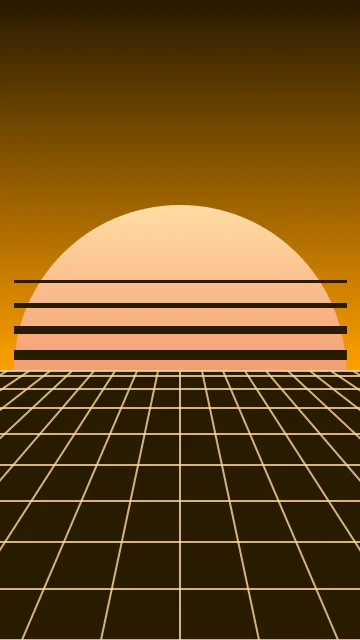 Amber Glow vaporwave phone wallpaper — free HD amber glow mobile wallpaper 1080x1920