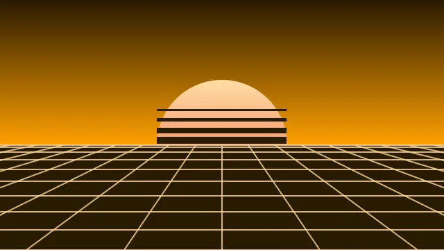 Amber Glow vaporwave background — free HD amber glow color wallpaper 1920x1080