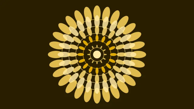 Amber Gold mandala background — free HD amber gold color wallpaper 1920x1080