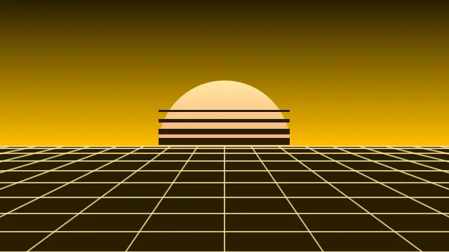 Amber Gold vaporwave background — free HD amber gold color wallpaper 1920x1080