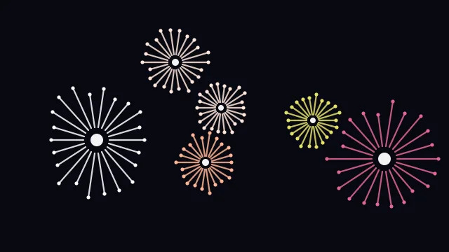 Atomic Tangerine fireworks background — free HD atomic tangerine color wallpaper 1920x1080