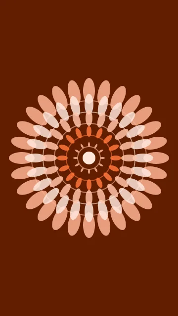 Atomic Tangerine mandala phone wallpaper — free HD atomic tangerine mobile wallpaper 1080x1920