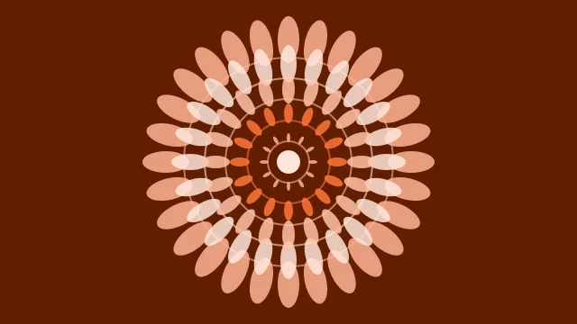 Atomic Tangerine mandala background — free HD atomic tangerine color wallpaper 1920x1080