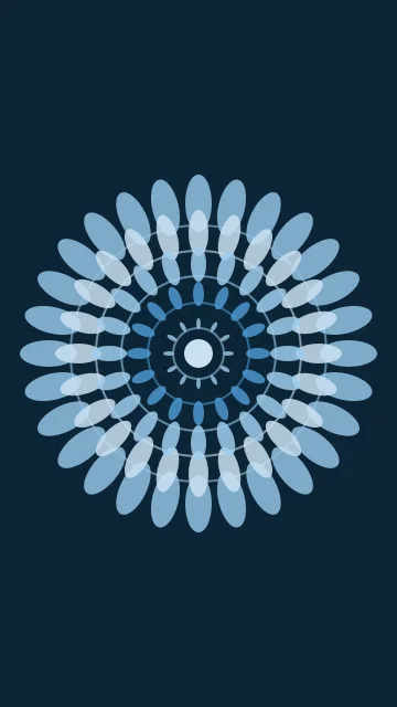 Blue Bell mandala phone wallpaper — free HD blue bell mobile wallpaper 1080x1920