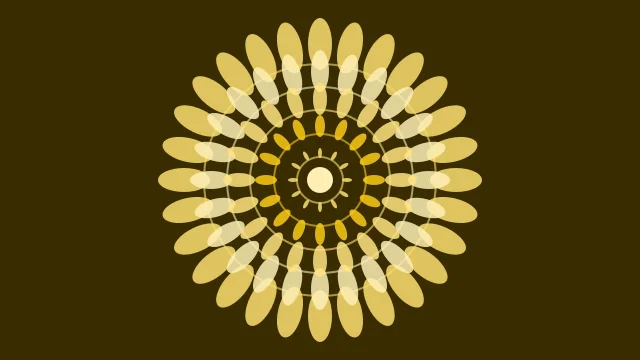 Bright Amber mandala background — free HD bright amber color wallpaper 1920x1080