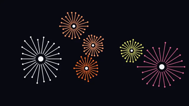 Burnt Orange fireworks background — free HD new year background