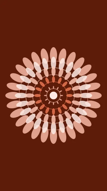 Burnt Peach mandala phone wallpaper — free HD burnt peach mobile wallpaper 1080x1920