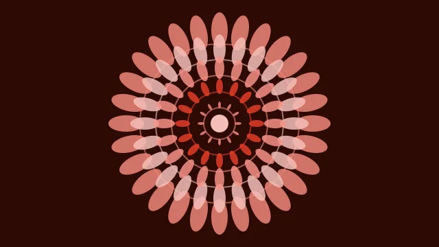 Burnt Tangerine mandala background — free HD burnt tangerine color wallpaper 1920x1080