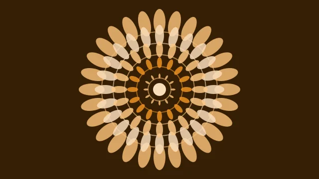 Carrot Orange mandala background — free HD carrot orange color wallpaper 1920x1080
