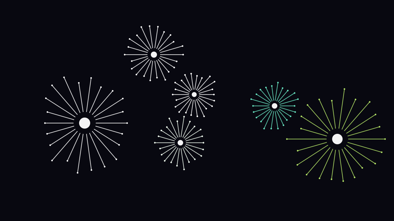 Celadon fireworks background — free HD celadon color wallpaper 1920x1080