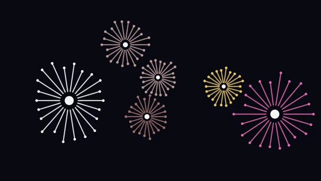 Chocolate Plum fireworks background — free HD new year background