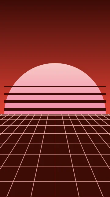 Cinnabar vaporwave phone wallpaper — free HD retro wallpaper
