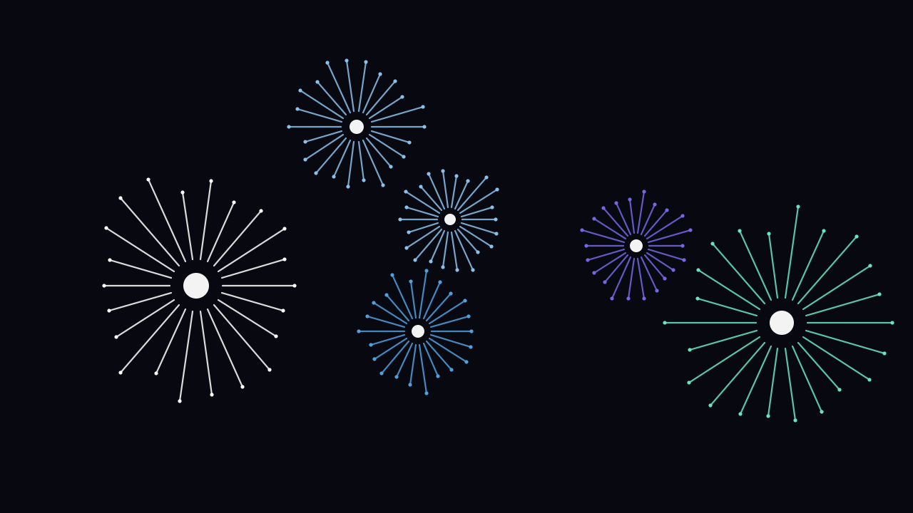 Cornflower Ocean fireworks background — free HD cornflower ocean color wallpaper 1920x1080
