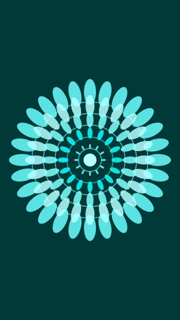 Cyan Glow mandala phone wallpaper — free HD cyan glow mobile wallpaper 1080x1920