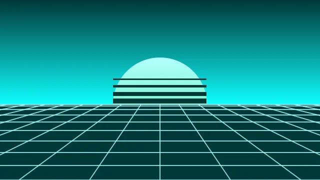 Cyan Glow vaporwave desktop wallpaper — free 4K cyan glow wallpaper 3840x2160