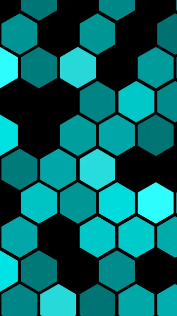 Dark Cyan hexagon phone wallpaper — free HD dark cyan mobile wallpaper 1080x1920
