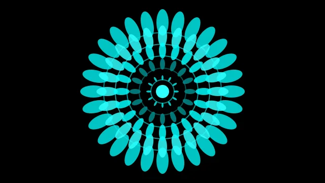 Dark Cyan mandala desktop wallpaper — free 4K dark cyan wallpaper 3840x2160