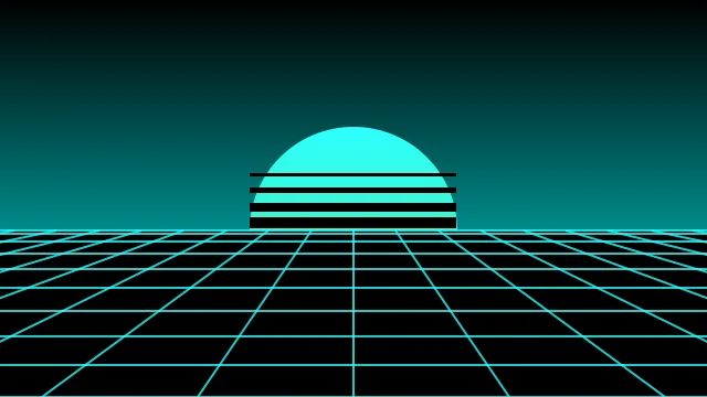 Dark Cyan vaporwave desktop wallpaper — free 4K dark cyan wallpaper 3840x2160