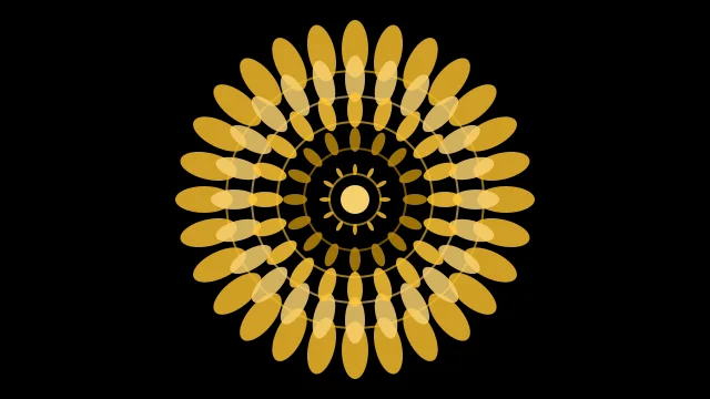 Dark Golden Rod mandala background — free HD dark golden rod color wallpaper 1920x1080