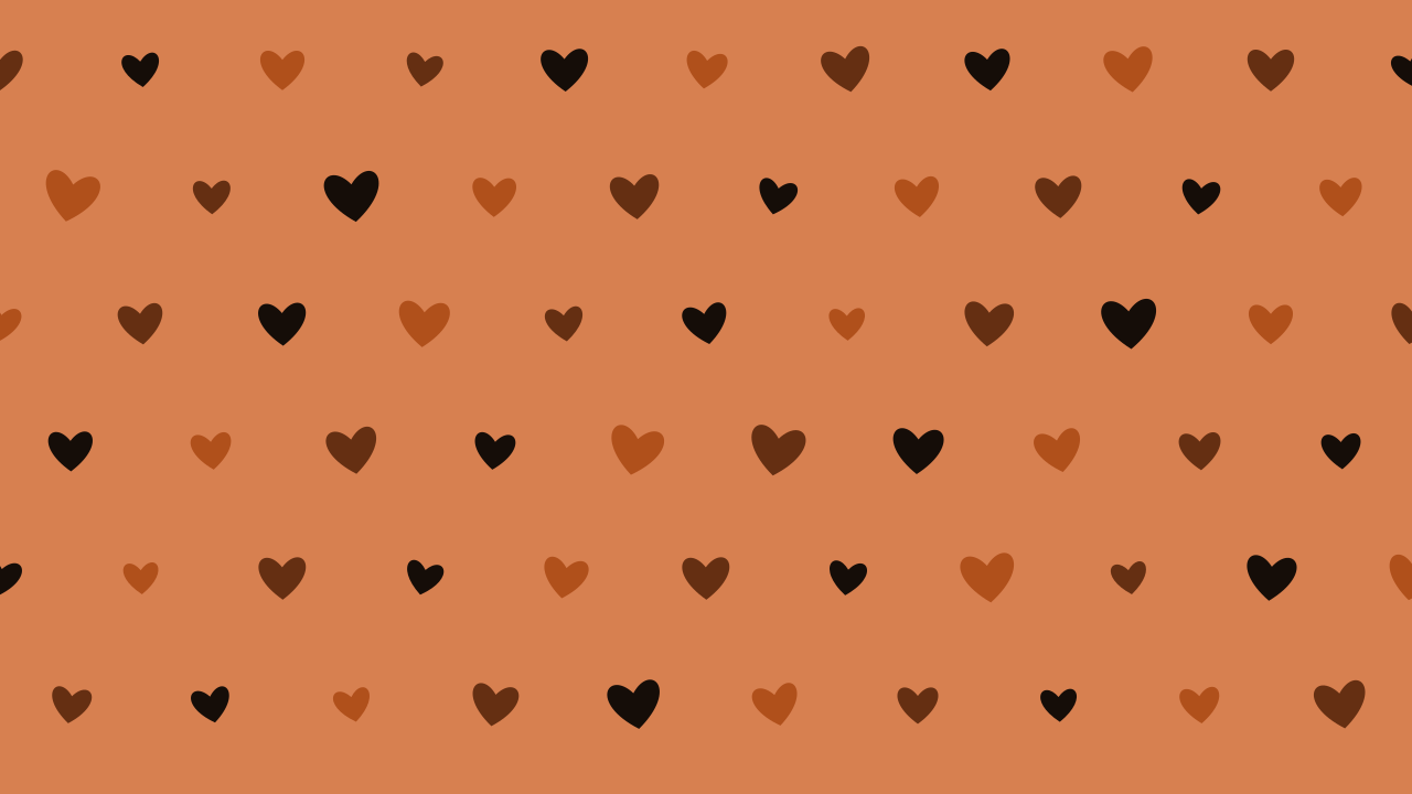 Dark Walnut hearts background — free HD dark walnut color wallpaper 1920x1080