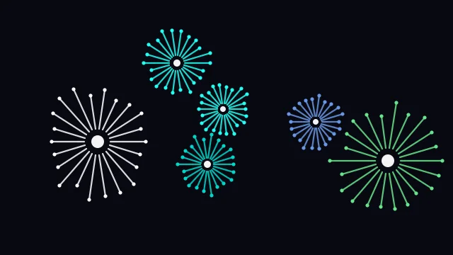 Deep Ocean fireworks background — free HD deep ocean color wallpaper 1920x1080