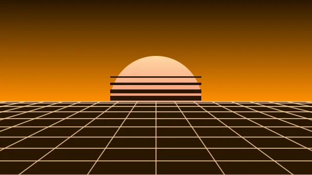Deep Saffron vaporwave background — free HD deep saffron color wallpaper 1920x1080