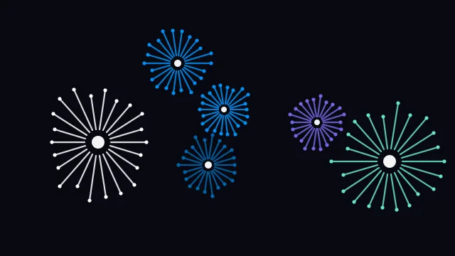 Deep Space Blue fireworks background — free HD deep space blue color wallpaper 1920x1080