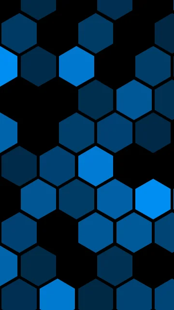 Deep Space Blue hexagon phone wallpaper — free HD deep space blue mobile wallpaper 1080x1920