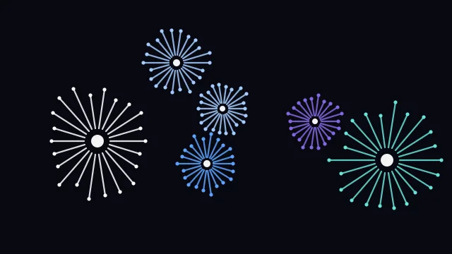 Digital Blue fireworks background — free HD digital blue color wallpaper 1920x1080