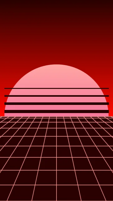 Electric Red vaporwave phone wallpaper — free HD retro wallpaper