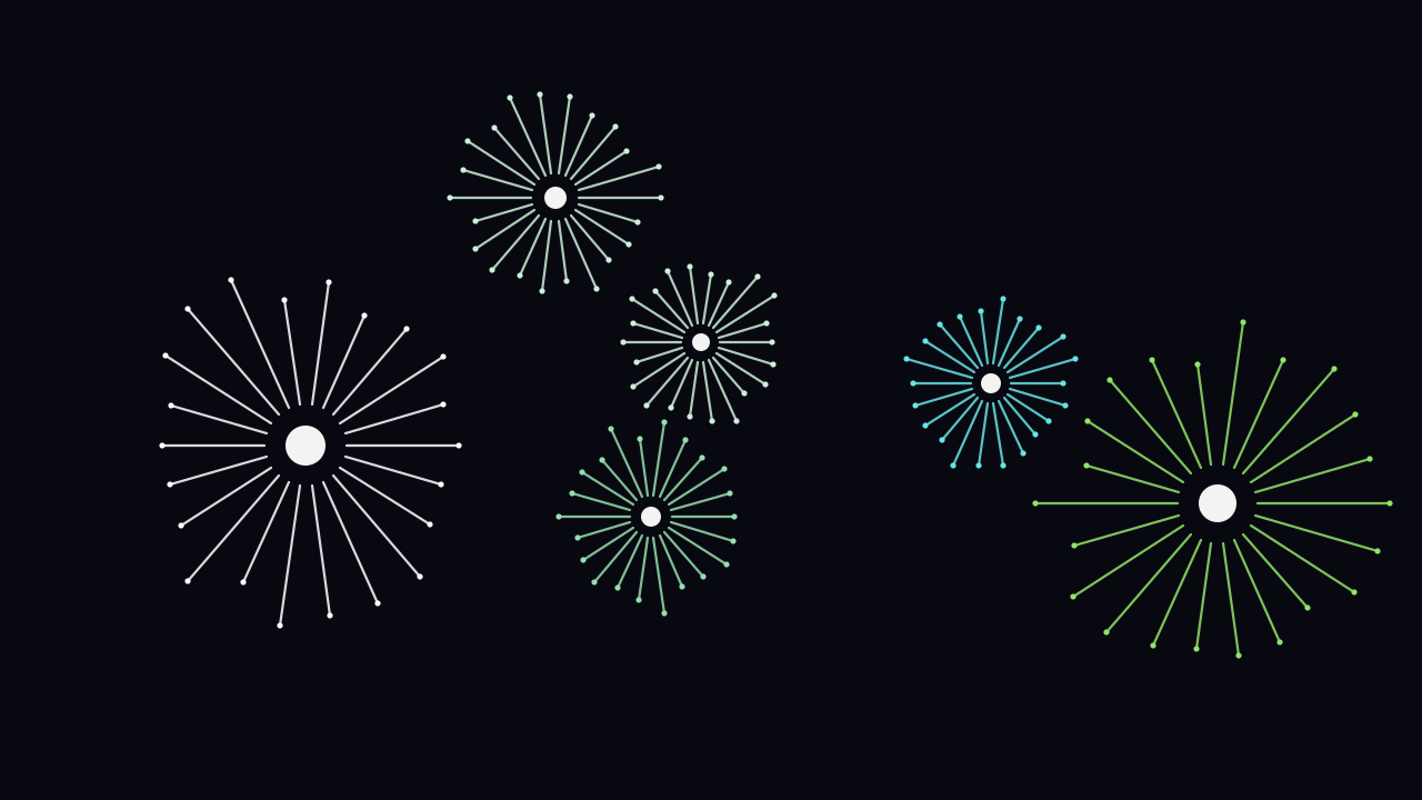 Emerald fireworks background — free HD emerald color wallpaper 1920x1080