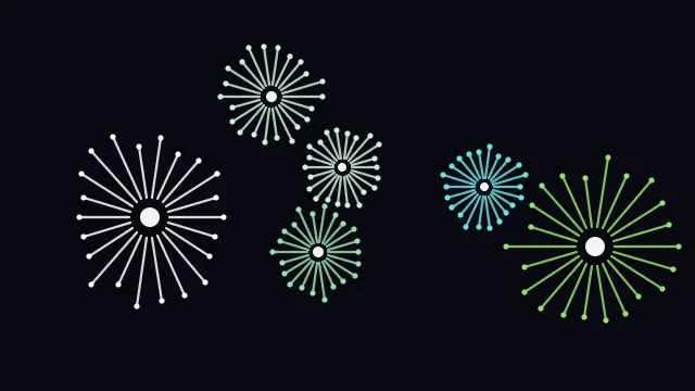 Emerald fireworks background — free HD emerald color wallpaper 1920x1080