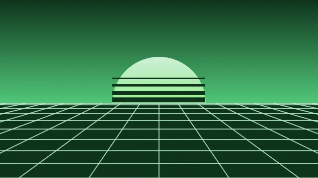 Emerald vaporwave background — free HD emerald color wallpaper 1920x1080