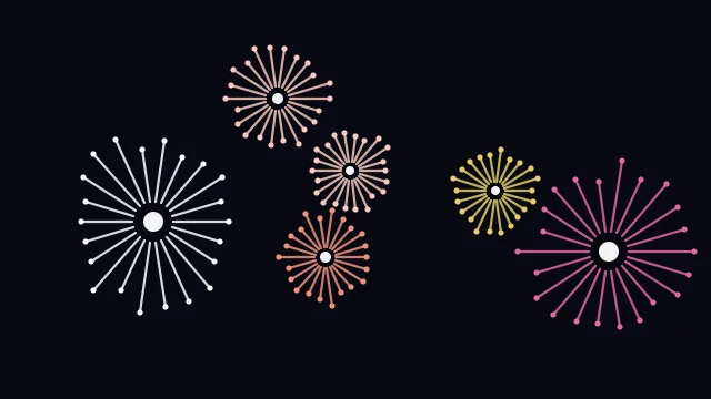 Fiery Terracotta fireworks background — free HD party background