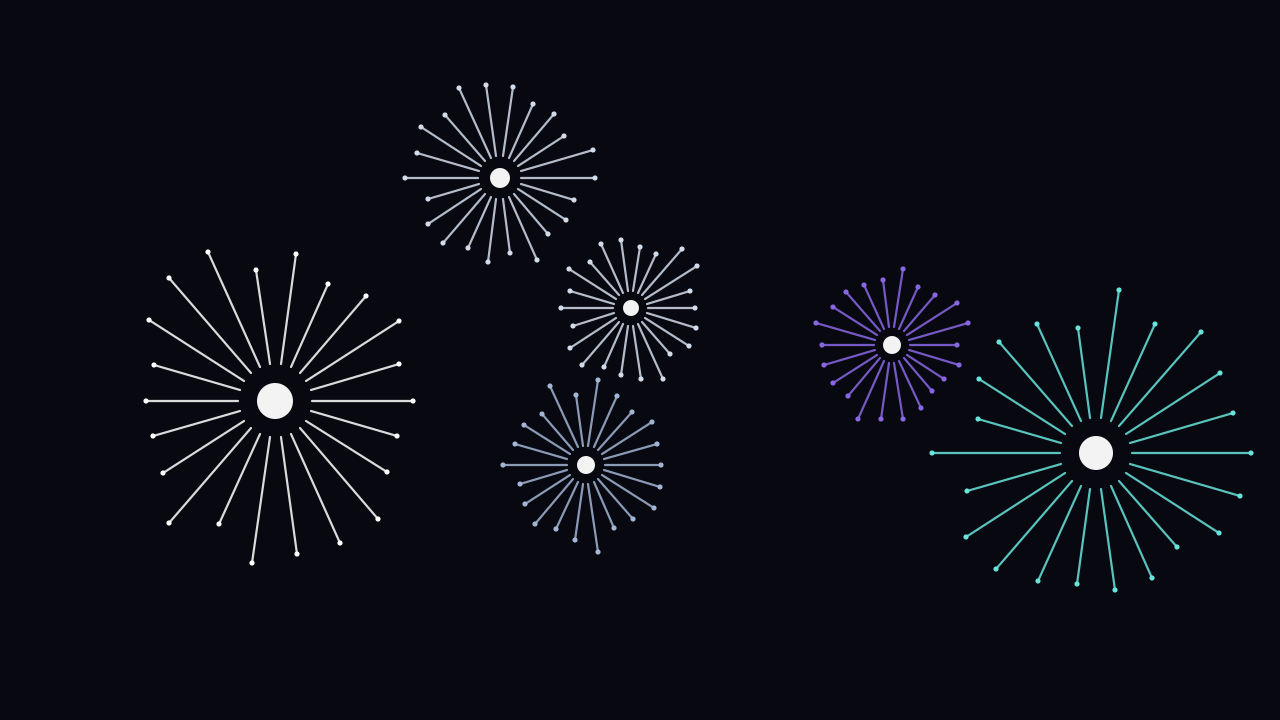 Glaucous fireworks background — free HD glaucous color wallpaper 1920x1080