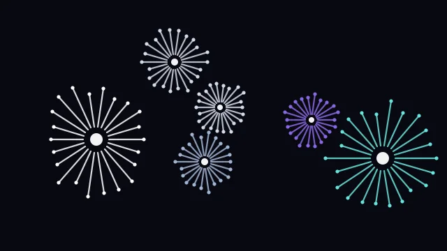 Glaucous fireworks background — free HD glaucous color wallpaper 1920x1080