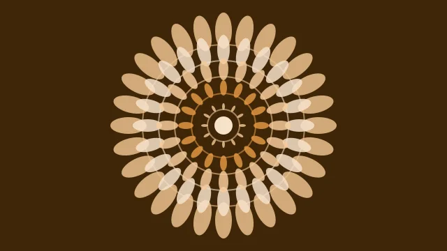 Golden Apricot mandala background — free HD golden apricot color wallpaper 1920x1080