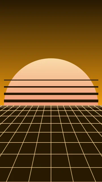 Golden Orange vaporwave phone wallpaper — free HD golden orange mobile wallpaper 1080x1920