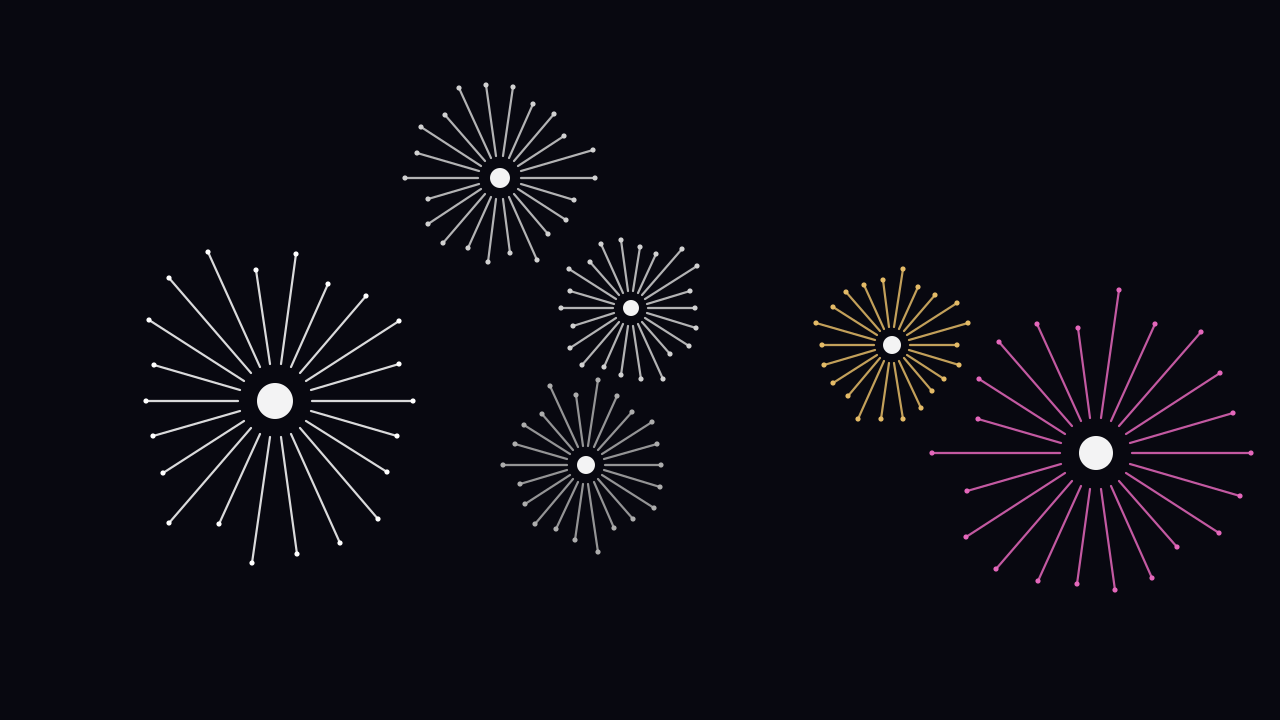 Gray fireworks background — free HD gray color wallpaper 1920x1080