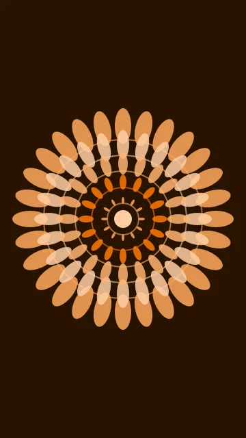 Harvest Orange mandala phone wallpaper — free HD harvest orange mobile wallpaper 1080x1920